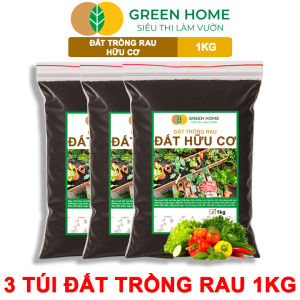Mua 5 tặng 1 - Đất Trồng Rau GreenHome Bao 1kg Hữu Cơ Trộn Sẵn Tiện Lợi Đầy Đủ Dinh Dưỡng Chuyên Cho Rau
