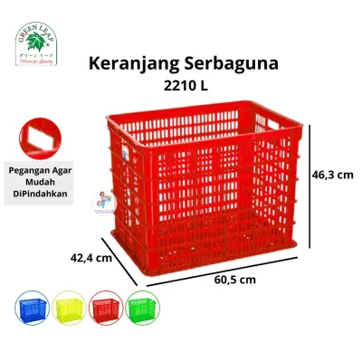 Keranjang Industri Conner Box Serbaguna 2210 L Green Leaf