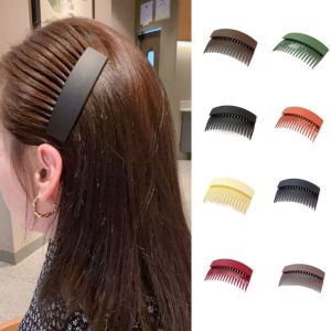 XUNJIE Teeth Frosted Hair Comb Solid Color Plastic Fixed Combs Headdress Fixed Combs Inserted Comb Girls