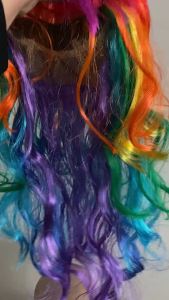 Wig cosplay Prom Colorful Long Curly Hair Anime wig for girls cos Wig lolita