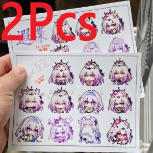 2Pcs/Set Game  3D Transfer Sticker UV DTF Wraps Cup Khaslana Phainon  Castorice Glass Mug Cups Fashion Cartoon Sticker