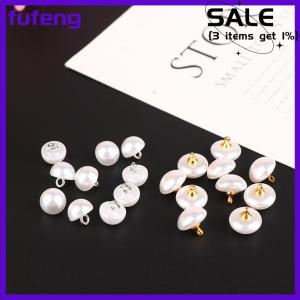 fufeng 10PCS 10mm 12mm nấm giả nhựa Áo sơ mi hình bán nguyệt ngọc trai nút Shank nút cho quần áo trang trí mini may DIY