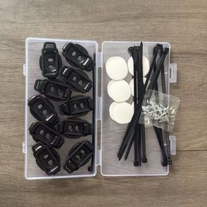 BLISSFUL 10 Pack Elastic Cable Clips Reusable Self-Adhesive Cord Organizer Wire Organization Adjustable Cable Management for Office Desk Home