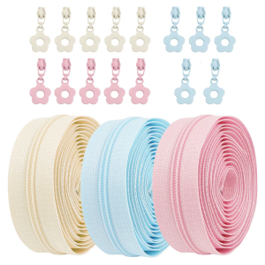 Nylon Zippers Replacement for Projects Tear Resistant Construction Multiple Color Selection Sewing Set