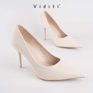 Viditi Kyara Leather High Heels 9 cm // Sepatu Import Wanita // Tumit // Hak Tinggi // Polos // Pesta // Wedding // Nikahan // Wisuda // Seserahan