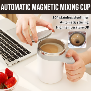 Automatic Magnetic Mixing Cup Rechargeable Electric Insulated Coffee Cup Portable Rotate Magnetic Cup For Coffee Tea Hot Chocolate
