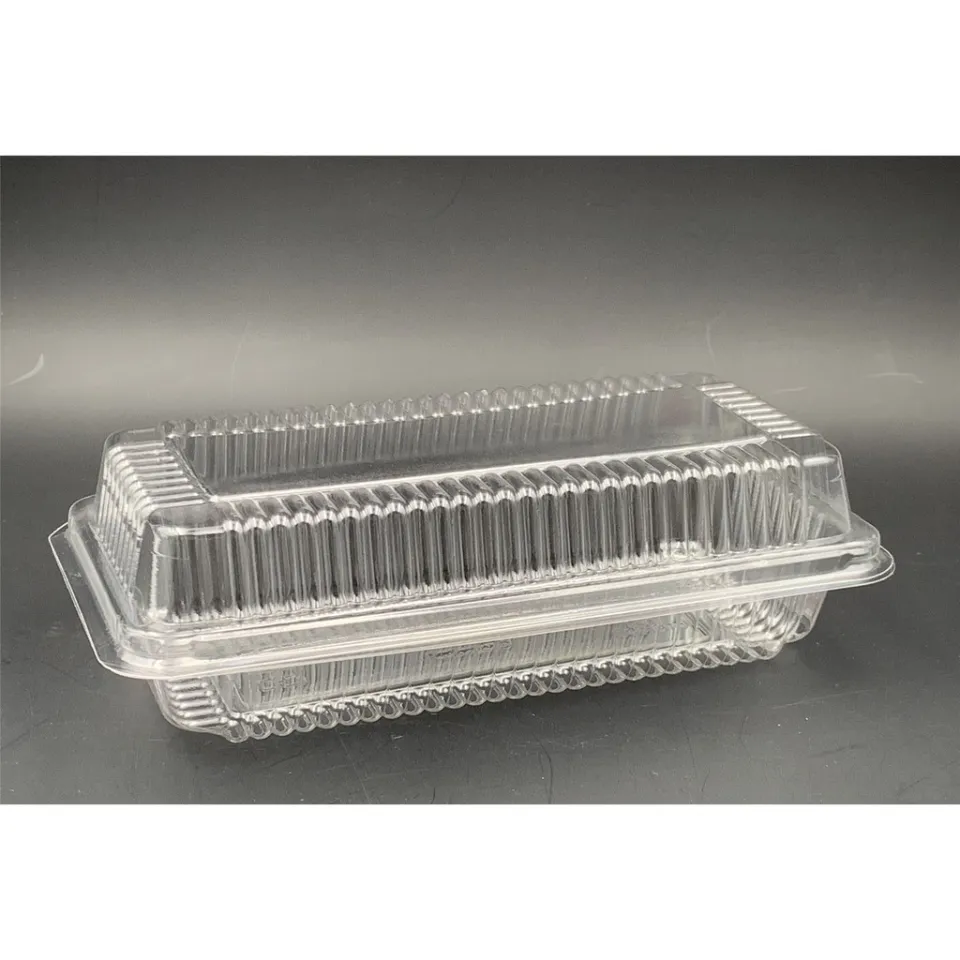 OPS-163 - BENXON Plastic Tray with Lock [ 100pcs± ] Bakery Disposable  Plastic Clear Food Box - Hot Dog Box - OPS 163