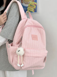 Fre High School Student Bapa Womens Folded Sense High Aesthetic Dual oulder Bag Travel School Bag Nylon Material Zip...