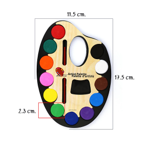 สีน้ำแบบแห้ง 12สี พร้อมจาน และพู่กัน สีน้ำก้อน แบบถาด ศิลปะ ชุดจิตรกรน้อย จับถนัดมือ ปลอดภัยต่อเด็ก พร้อมส่ง