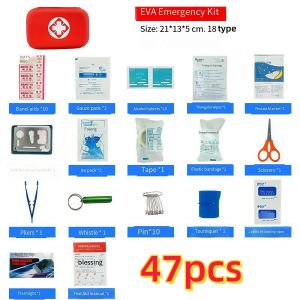 First Aid Kit Set Emergency Kit with Flashlight Medical Kit Medical Supplies For Family Car Outdoor First Aid Kit Set Emergency Kit Outdoor Car Family Medical Kit Medical Supplies