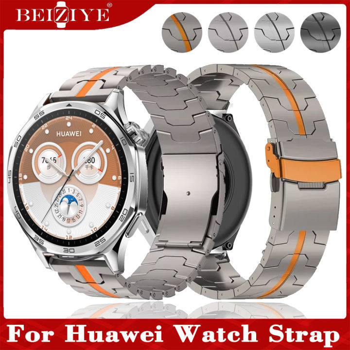 Dây Titanium cho Đồng hồ thông minh Huawei Watch GT 5 46mm Dây đeo kim loại đồng hồ huawei watch GT 5 Pro 46mm Đồng hồ đeo tay theo phong cách Iron Man