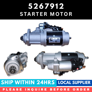 5267912 5363431 3978386 STARTER MOTOR [24V 10T 7.5KW] [LOCAL STOCK. READY TO SHIP WITHIN 24HRS.] CUMMINS ENGINE 6BTA5.9 COMPATIBLE DELCO REMY REPLACEMENT: 8200373 8200078 CATERPILLAR 6N3160 AS-PL UD18577S