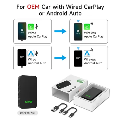 carlinkit 5.0 2air wireless carplay adapter wired to wireless android auto dongle carkit carplay ai box car play car link kit 5 carlink kit 车连易