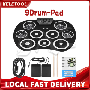 Electronic Drum Set Portable Electronic Drum Foldable Silicone Drum Pad Foldable with Drumsticks Included Electronic Drum Suitable for Travel and Business Trips