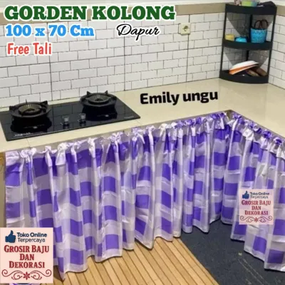 GORDEN KOLONG DAPUR MOTIF 100 X 70 CM + TALI ( PAKET BELI 1 ISI 2 )