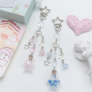 Hmeme จี้พวงกุญแจขวดรูปดาวน่ารักแฟชั่นสำหรับผู้หญิงสายคล้องโทรศัพท์มือถือกระเป๋าสะพายหลังสวยงามอุปกรณ์ตกแต่ง