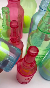 Pet Teething Toy Simulations Wine Bottle Shape Chew Toy with Tennis Toy Gift Discourage Destructive Behavior Dog