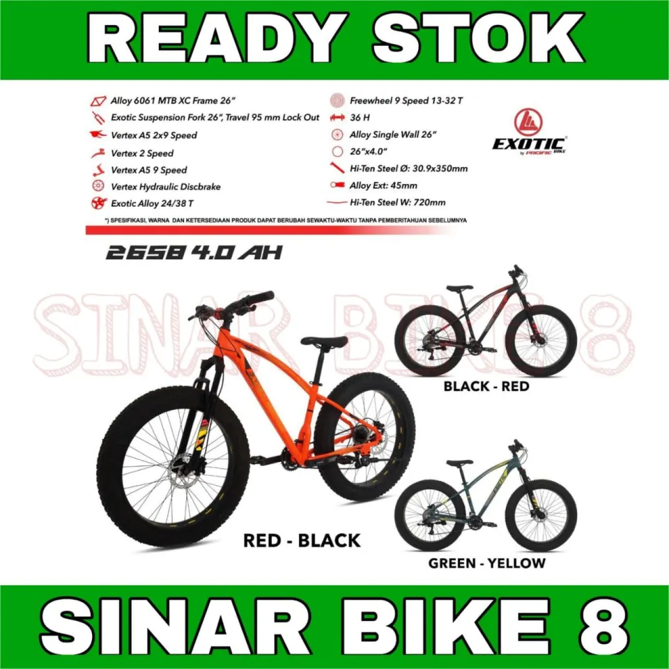 Sepeda Gunung Exotic 2658 Mtb Fat Bike For Sale Sepeda Gunung 26 
