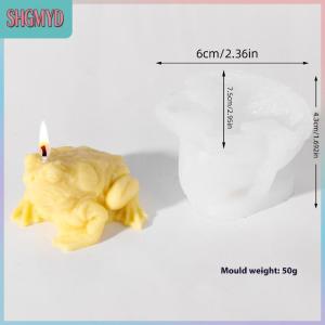 【SHGMYD】 1ชิ้นแฮนด์เมดแมวแกะสลักทำด้วยมืองานฝีมือสร้างสรรค์สร้างสรรค์ซิลิโคนแมวเทียนหอมระเหยแม่พิมพ์หล่อเครื่องประดับเรซิ่นสัตว์แม่พิมพ์