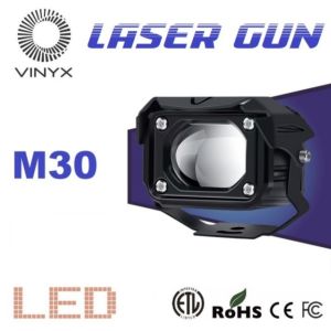 Lampu Tembak Sorot LED Laser Gun VINYX M30 Lasergun D2 Mobil Motor Dual CSP Warna Putih Kuning 30 Watt 30W