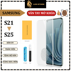 [Dùng vân tay] Kính Cường lực UV màn cong Samsung S21 S22 Plus S23 S23 Plus S24 S24 Plus S21ultra S22ULTRA S23ultra S24ultra S20