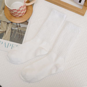 【On Sale】Lace Stockings Cute Japanese JK White Socks Medium Cotton Black Socks for Women