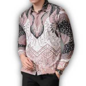 Kemeja Batik Pria Lengan Panjang - Kemeja Batik Pria Modern - Kemeja Kantor Batik Pria Dewasa
