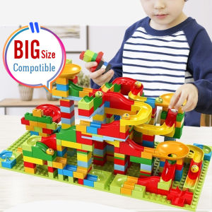 165pcs Marble Race Run Maze Ball Track Building Mini Size Slide Assemble Blocks Sets Children Toys