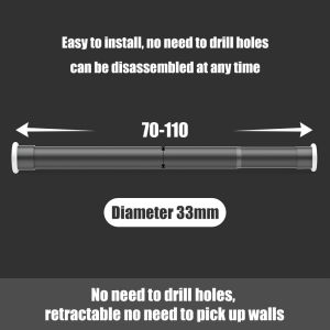 Adjustable Rod Punch-free Telescopic Rod Stainless Steel Curtain Rod Telescopic Rod for Clothes Telescopic Rod Heavy Duty