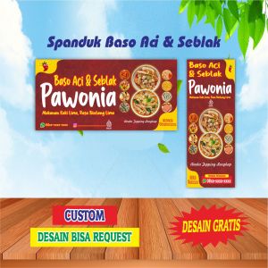 Spanduk Banner Baso Aci Seblak Bisa Request Desain Custom