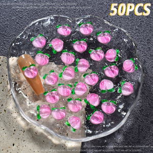50pcs Cute Red Strawberry Nail Rhinestones Charms 3D Kawaii Flat Back Fruit Gems Jewelry Manicure DIY Nail Decoration Accessorie h260819