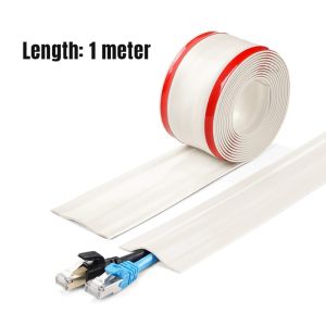 Nexlent 1Meter Soft Cord Cover PVC Anti Extrusion Floor Cord Cover Cord Protector Self-Adhesive Wire Covers