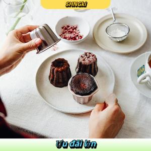 SHNGki 6 cái Khuôn bánh canele khuôn bánh canele nhỏ không dính khuôn bánh muffin dụng cụ nướng bánh cupcake khuôn bánh ngọt bằng thép carbon giá đỡ bánh cupcake nhỏ