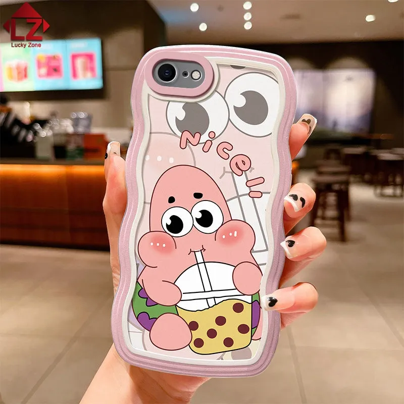 Cute Wave Edge Phone Case For iPhone 7 Plus 8 Plus XR XS MAX Hello