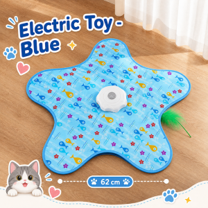 [SG Stock] Electric Cat Toy / Automatic Cat Turntable - Interactive Rotating Teaser Stick Self Play Kitten Toy for Indoor Cats Auto Cat Toys Chasing