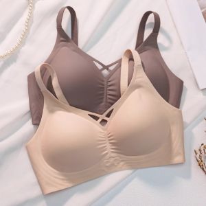 SNSDOJ Push-up Seamless Brassiere Close-fitting Shockproof Underwear for Women Comfortable Anti-sagging Wireless Deep V Bra Girls