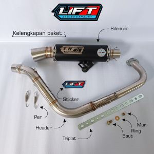 Knalpot Samlong Lift Black Cobra Bending Pnp Vario Aerox Nmax Pcx Mio Beat Scoopy Lexi Xride Freego