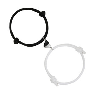 2Pcs Gelang Couple Magnet Hati Pasangan Sahabat Pacar Pria & Wanita Bestie
