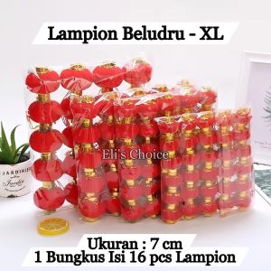 [30 PCS] LAMPION BELUDRU MINI SINCIA IMLEK / GANTUNGAN LAMPION MINI BELUDRU POHON MEIHUA / MEIHWA