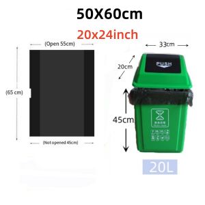 S-3XL100pcs Leak-proof Biodegradable Black Trash Bag Garbage Bag Roll Black Plastic Trash Bin ( S M L XL XXL XXXL )