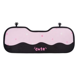 FZIPUA Plush Car Seat Cushion Double Neck Cute Cartoon Cat Backrest Car Cushion  Breathable Auto Interior Accessories Universal