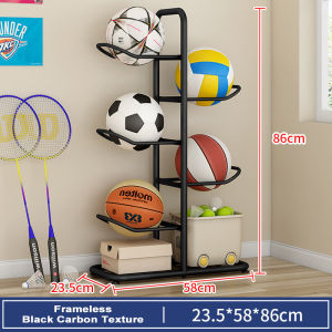 Nearra Kids Multi-layer Basketball Football Volleyball Storage Rack Organizer Indoor Home