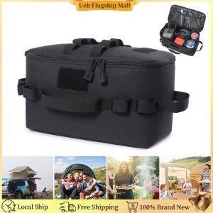[Ueb Flagship Mall]Camping Storage Bags Multifunctional Gas Stove Canister Pot Carry Bags 600D Oxford Pouch Storage Bag for Hiking Camping