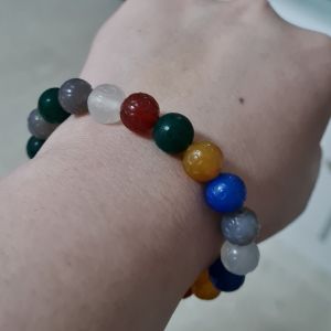 Colourful Agate" Hui Wen Zhu" Bracelet
