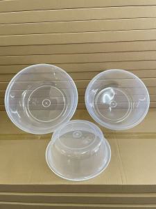 1pc Transparent plastic storage container bowldurable and shatterproof