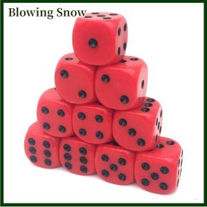 Blowing 10 viên xúc xắc Acrylic xúc xắc trò chơi góc tròn màu đỏ đen 16mm Chất lượng cao