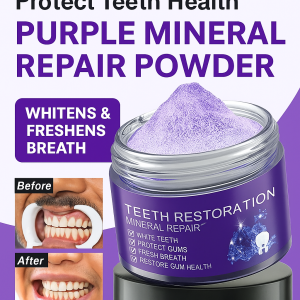 [Periodontal Health Repair] Purple Mineral Tooth Repair Powder Gentle Whitening Antibacterial Cleans And Soothes Gums Natural Mineral Tooth Powder】矿物修复牙粉