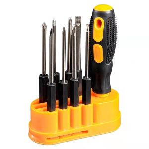 8pcs/lot Protable Screwdriver Set Slotted Phillips Screw Driver with Plastic Box
