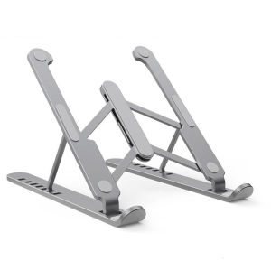 Laptop Stand Foldable Portable ABS with Aluminum Adjustable Support Non Slip Notebook Ipad Mac All Laptop Accessories with Pouch