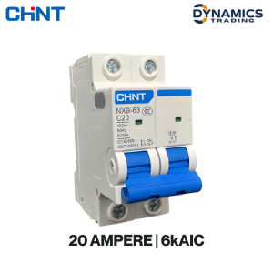 CHINT NXB-63 Miniature Circuit Breaker 2 Pole 50Hz 230/400V C25 400V 50Hz 2000A IEC60898-1 GB/T10963.1 NO COF 25A Electrical Circuit Protection